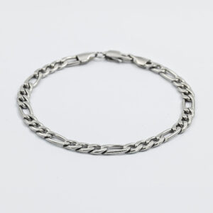 Silver Figaro bracelet