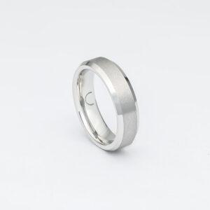 White gold plated Tungsten band